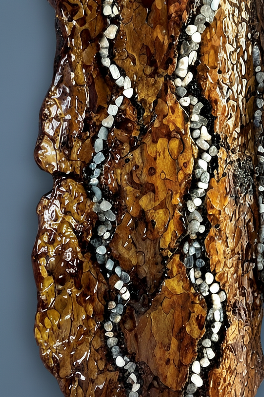 Gemini Wall Sculpture.  3/4 full view