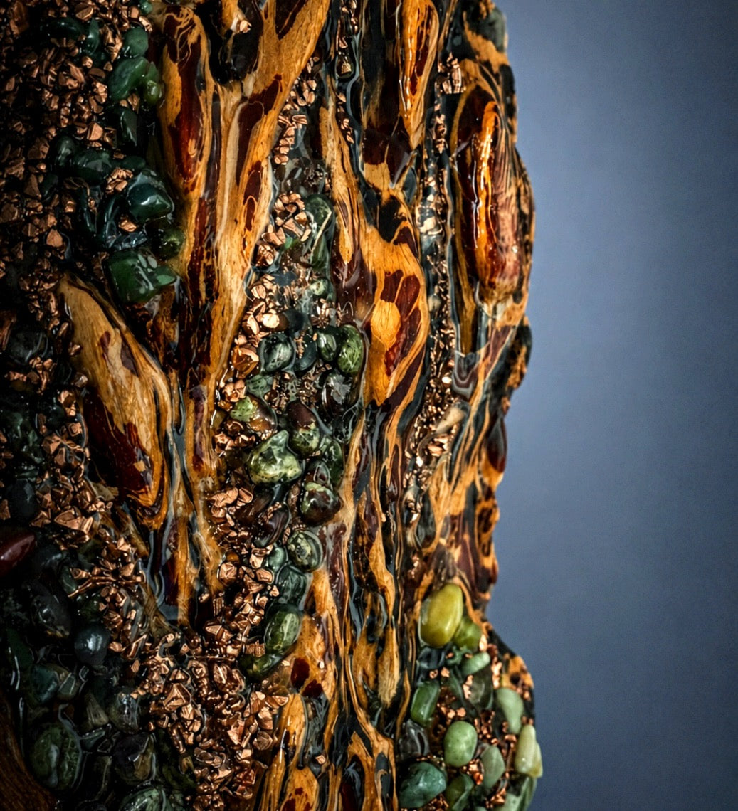 Strom Red Fir bark wall sculpture macro top right side